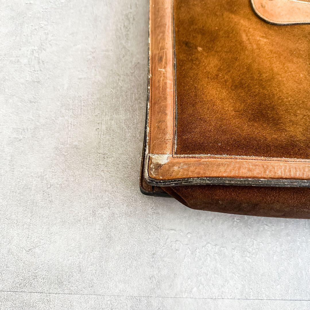 ヴィンテージ 1960's~ スエード× レザー ツートンカラー レザーバッグ