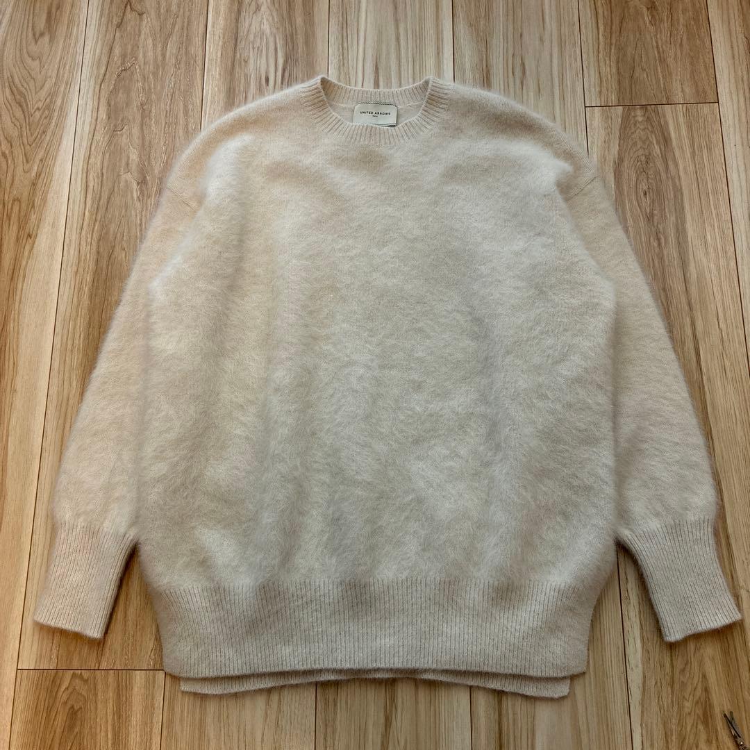 【美品】UNITED ARROWSフォックス カシミヤ クルーネックニット F