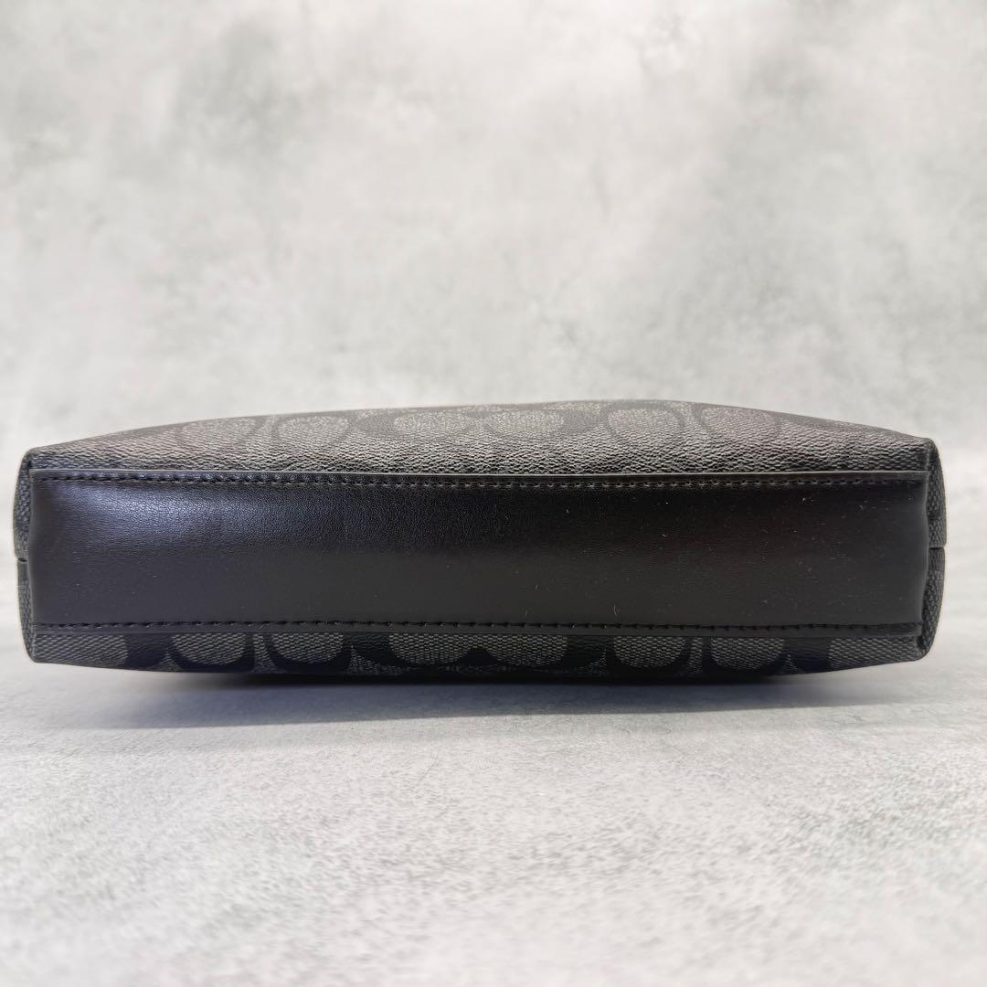 【良品】COACH コーチ ショルダーバッグ PVC クロスボディ ブラック