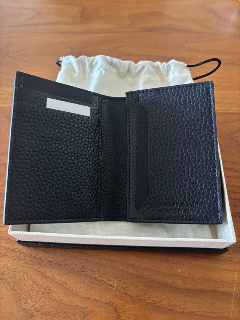 MONT BLANC ブラック レザー 名刺入れ　カードケース「mimi」