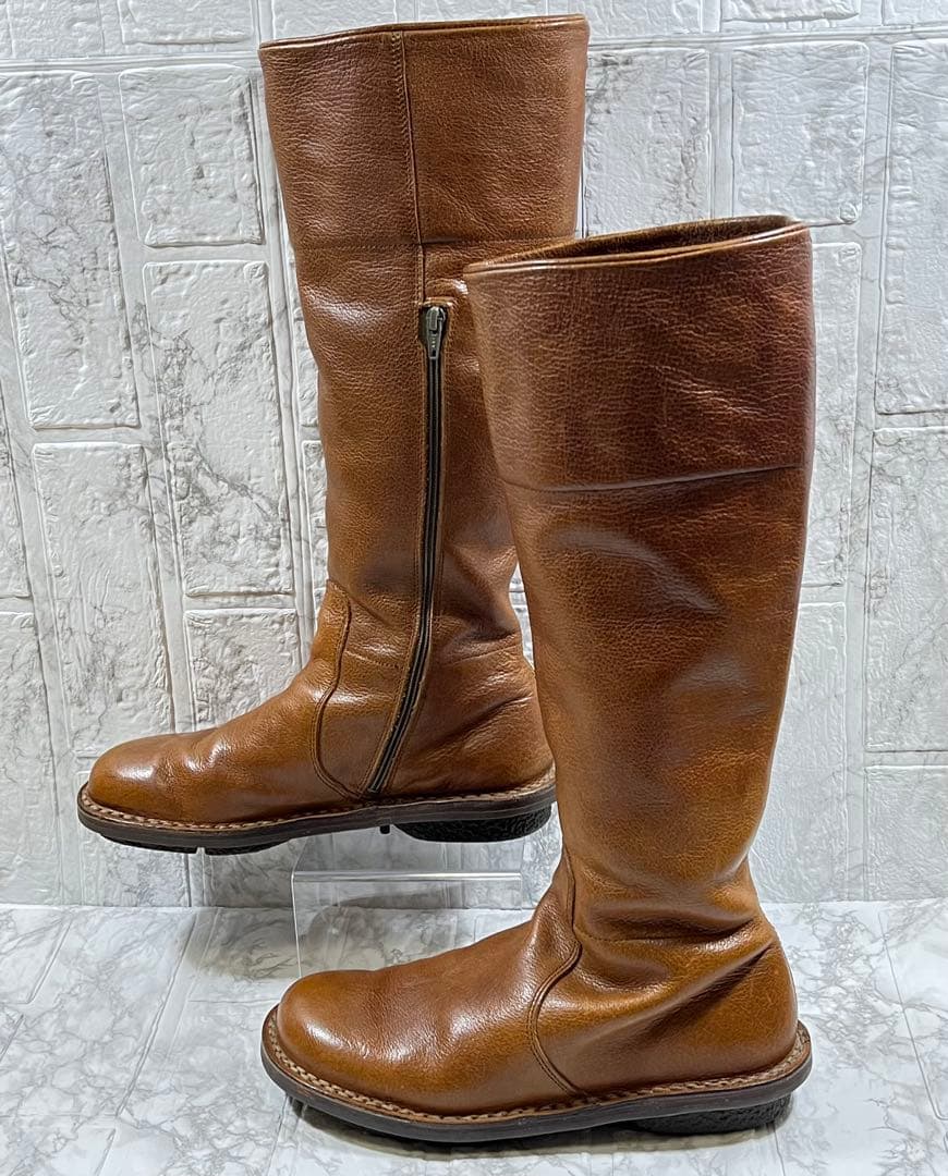 【美品】trippen トリッペン　ロングブーツ　シボ　サイドジップ　　24㎝