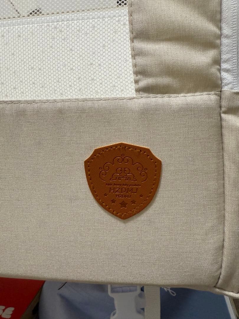 たそ☆HZDMJ ベビーベッド カーキ　ベージュ　美品