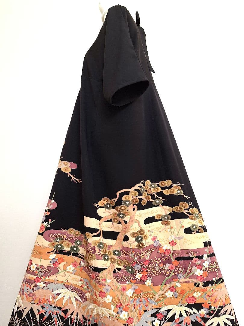 着物リメイクワンピース3683