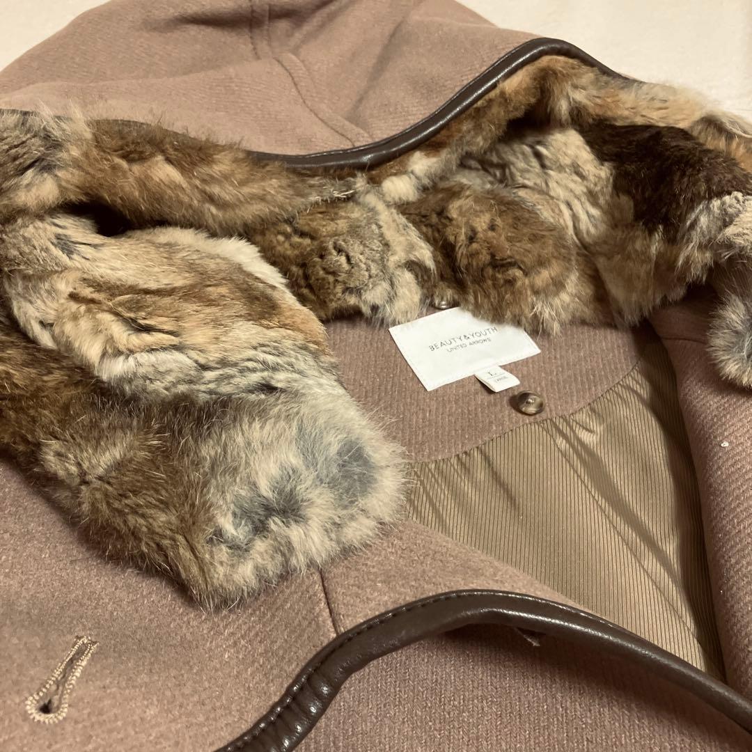 ビューティーアンドユース メルトンファーフードライナーコート