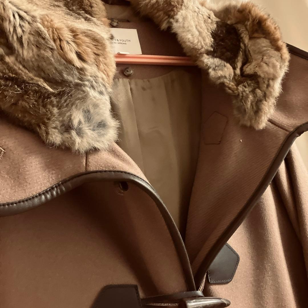 ビューティーアンドユース メルトンファーフードライナーコート