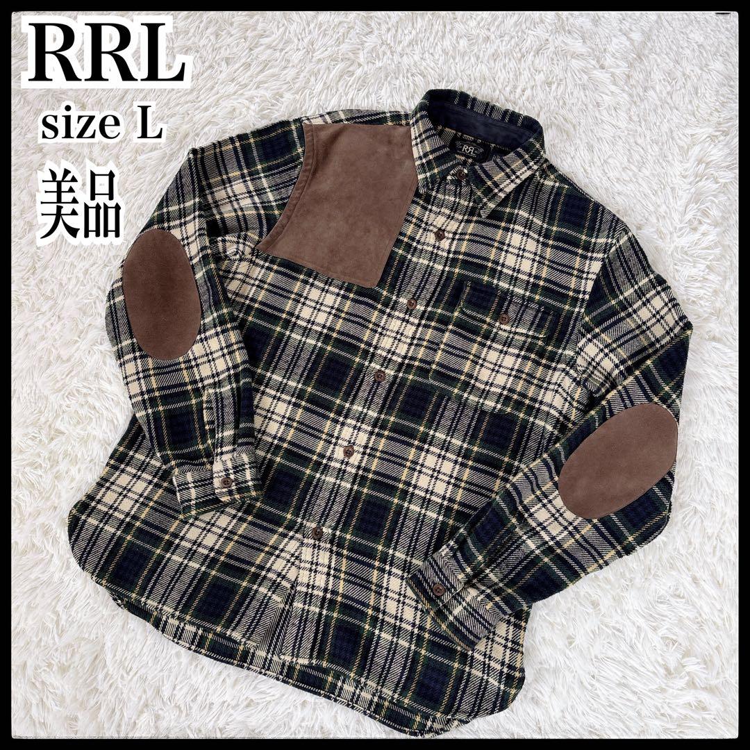 ダブルアールエル　シャツ　メンズ　L チェック 大きいサイズ　美品　ネルシャツ