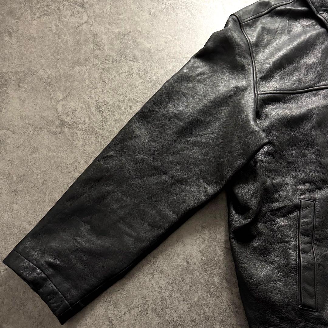 【希少サイズ】エディーバウアー 3XL レザージャケット　シングル　カウレザー