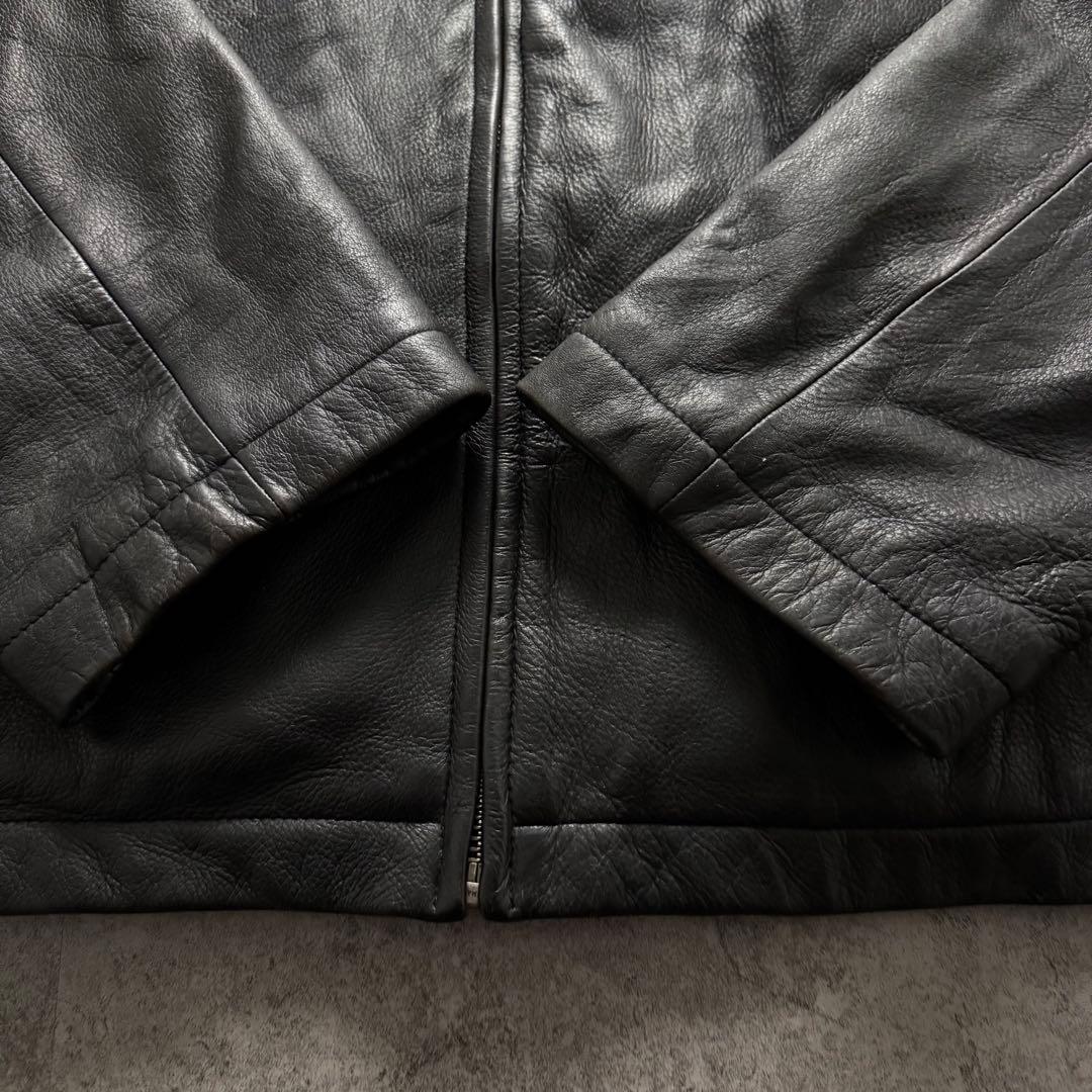 【希少サイズ】エディーバウアー 3XL レザージャケット　シングル　カウレザー