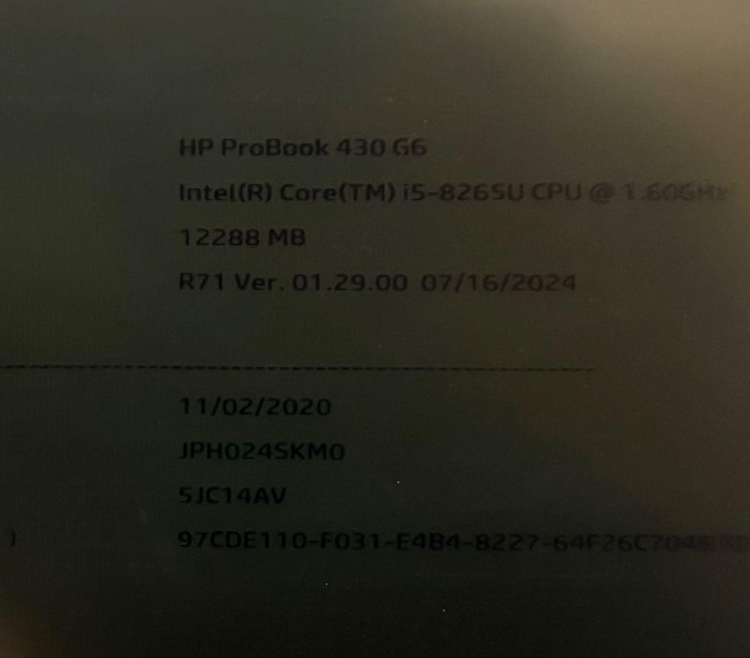 Windowsノート本体 HP ProBook 430 G6