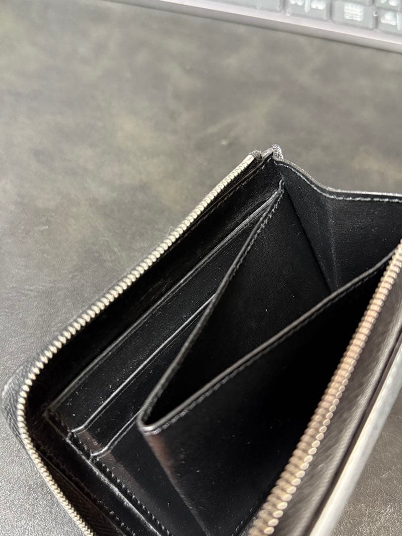 JIL SANDER ジルサンダー L字ファスナー 財布 レザー 黒