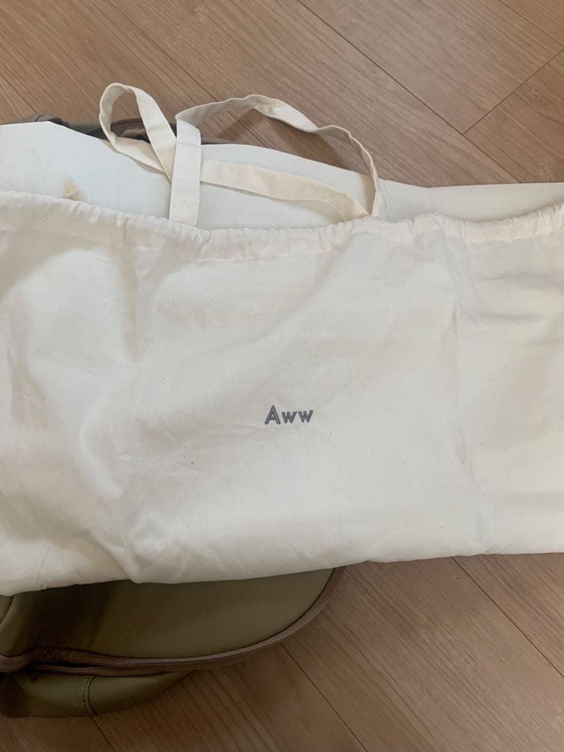 AWW アウ ヴィーガンレザー バッグ ベージュ　ボストン