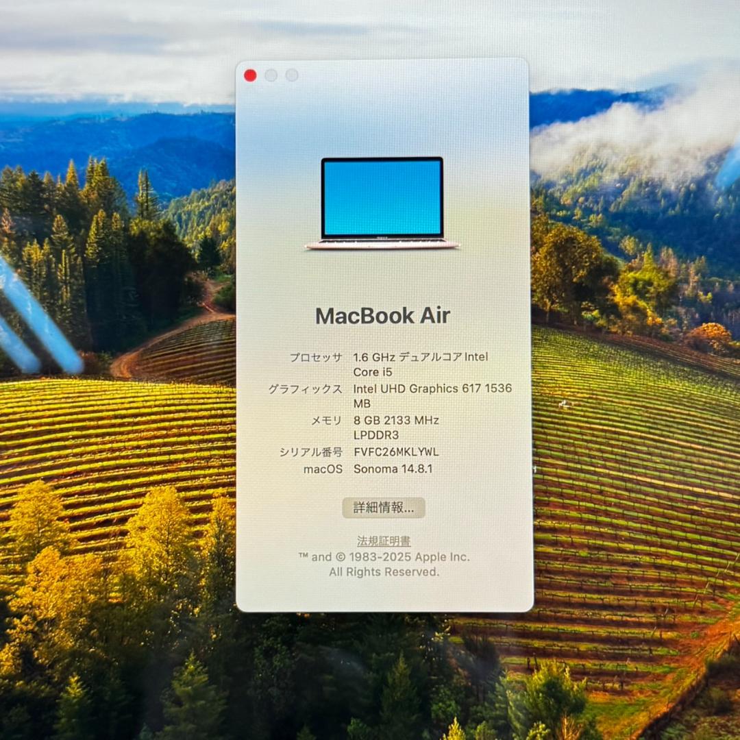 MacBook本体 P247 Apple MacBook Air Corei5 8GB 128GB