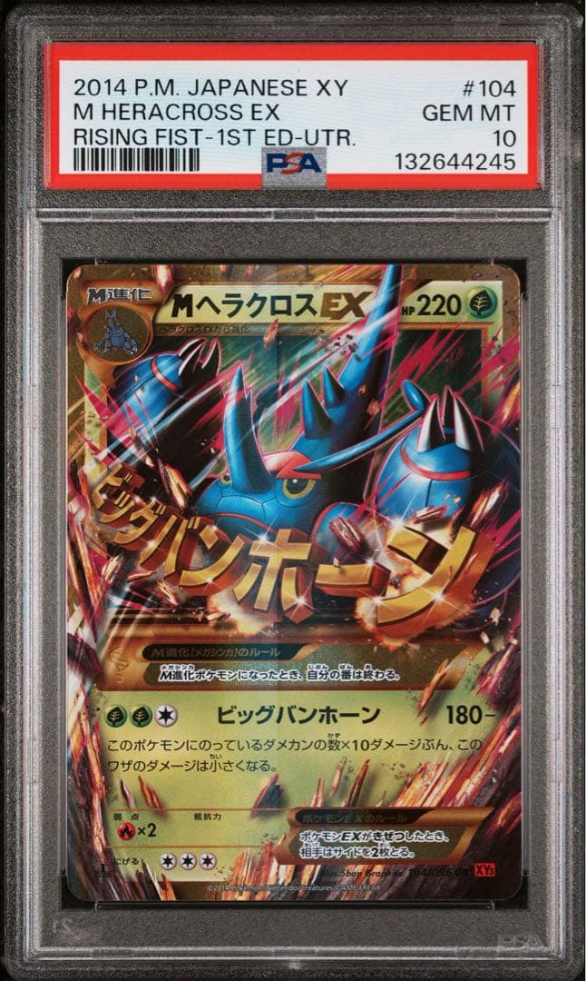 MヘラクロスEX psa10 ライジングフィスト 104/096