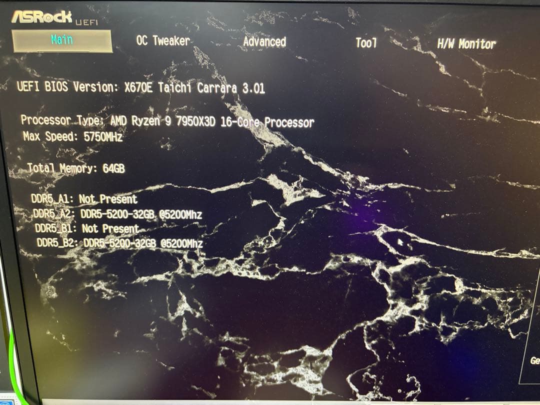 マザーボード ASRock xX670E Taichi carrara +RAM64GB