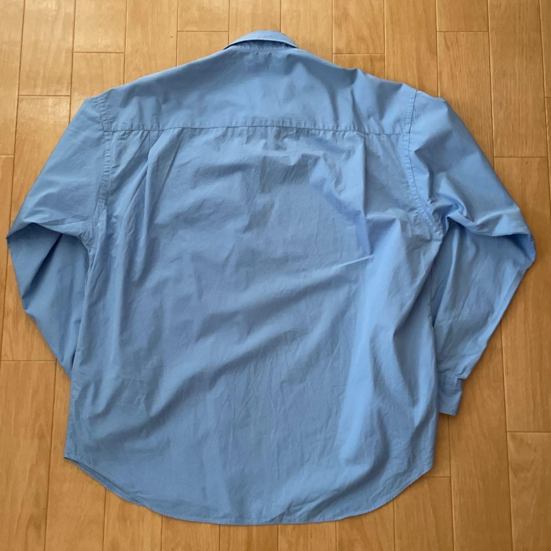 H ザ ユージュアル バルーンレギュラーカラーシャツ コバルト Mサイズ