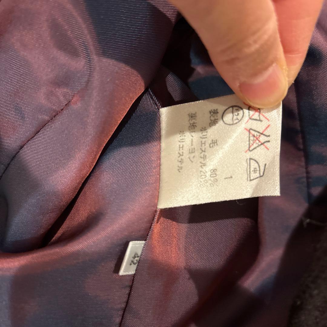 ポールスミス　ブラウンブルーストライプパンツスーツ上下　セットアップ