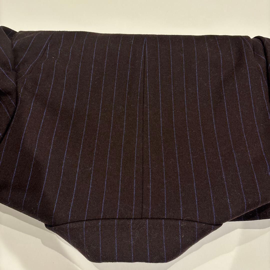 ポールスミス　ブラウンブルーストライプパンツスーツ上下　セットアップ