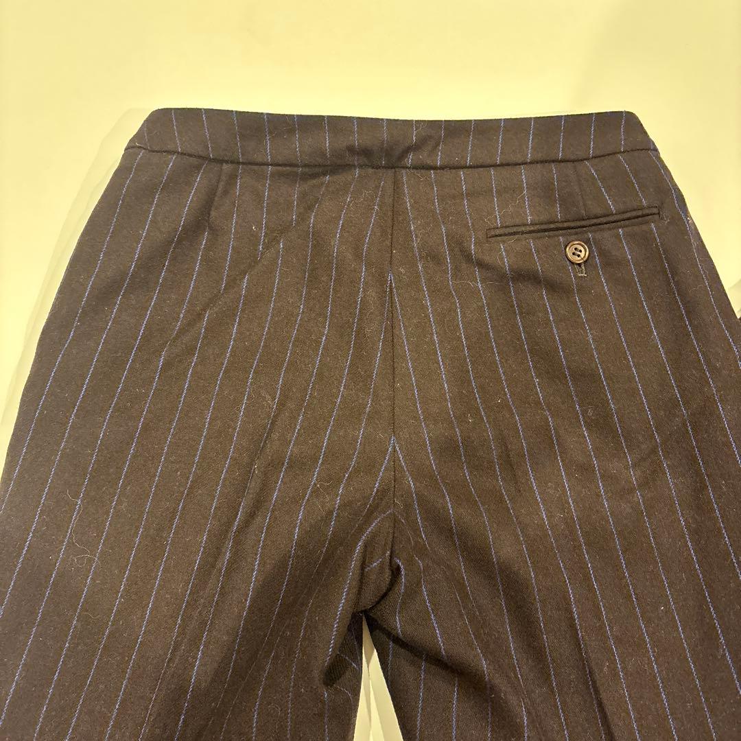 ポールスミス　ブラウンブルーストライプパンツスーツ上下　セットアップ