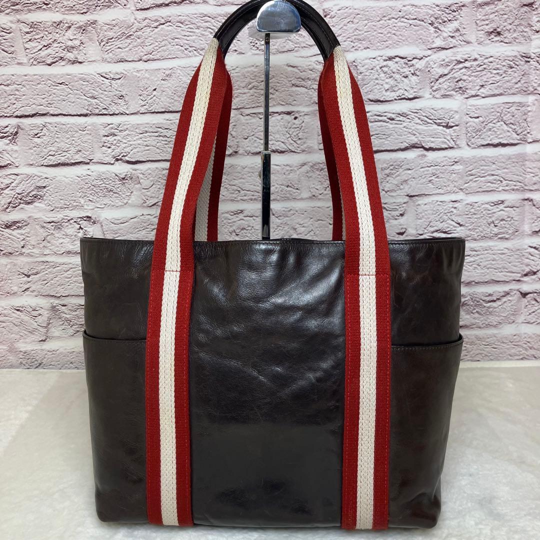 美品✨バリー トレインスポッティング A4 サイドポケット トートバッグ 本革