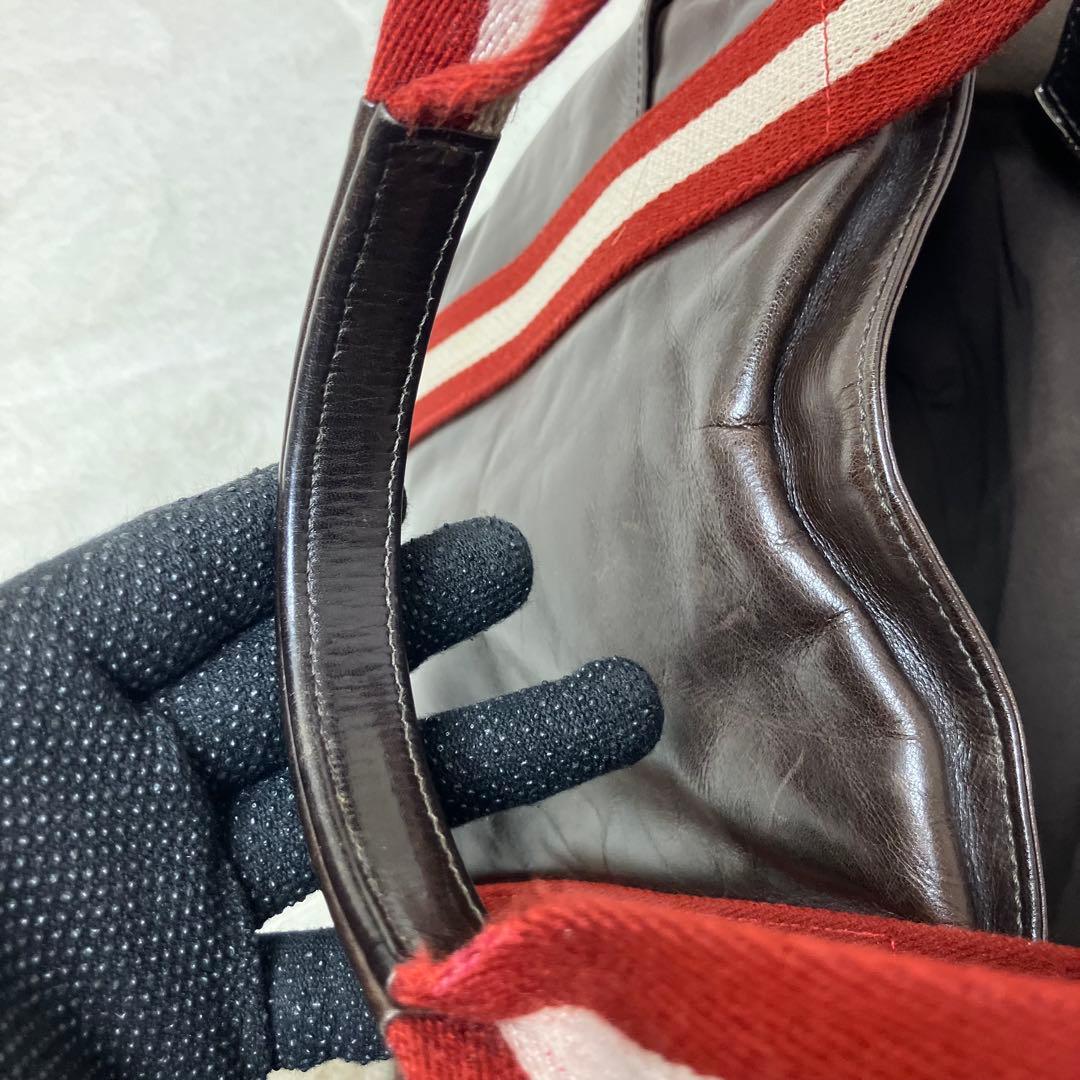 美品✨バリー トレインスポッティング A4 サイドポケット トートバッグ 本革