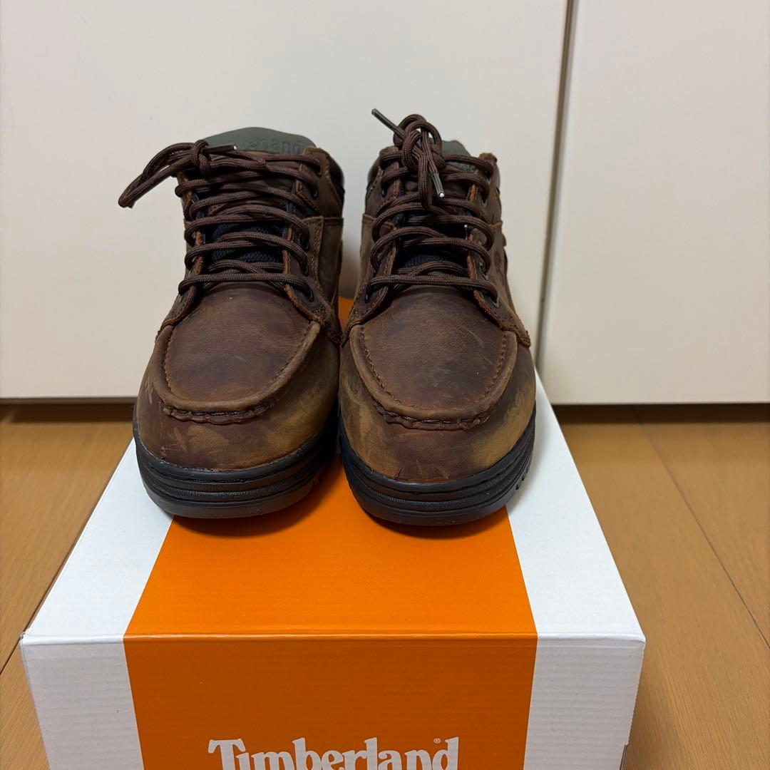 靴 timberland moc toe brown
