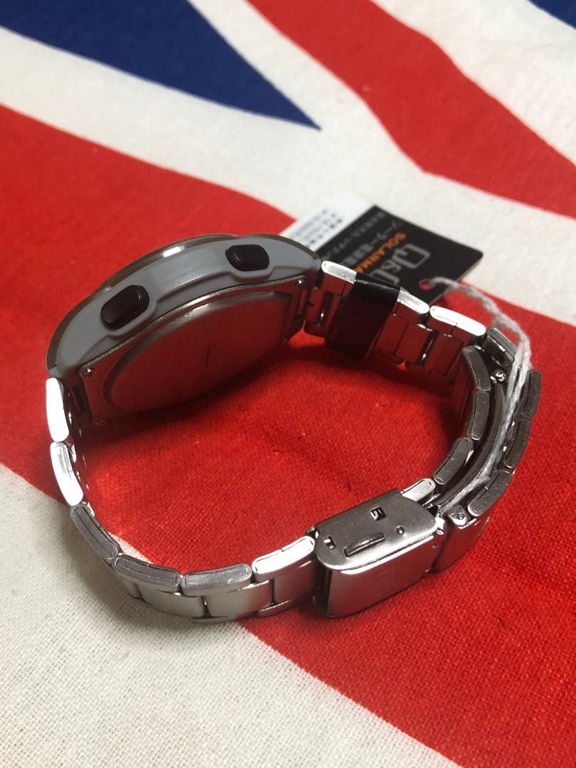 シチズンQ&Q腕時計アナログ電波ソーラー防水日付メタルバンド MD02-205