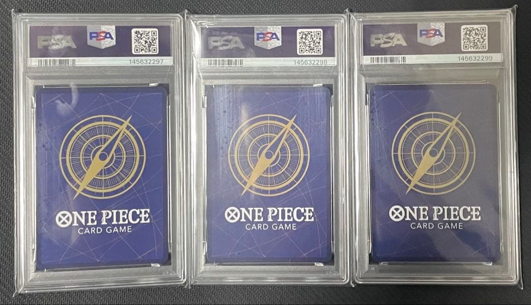 ワンピースカード ルフィ フラッグシップ 優勝記念品 プロモ PSA10 3連番