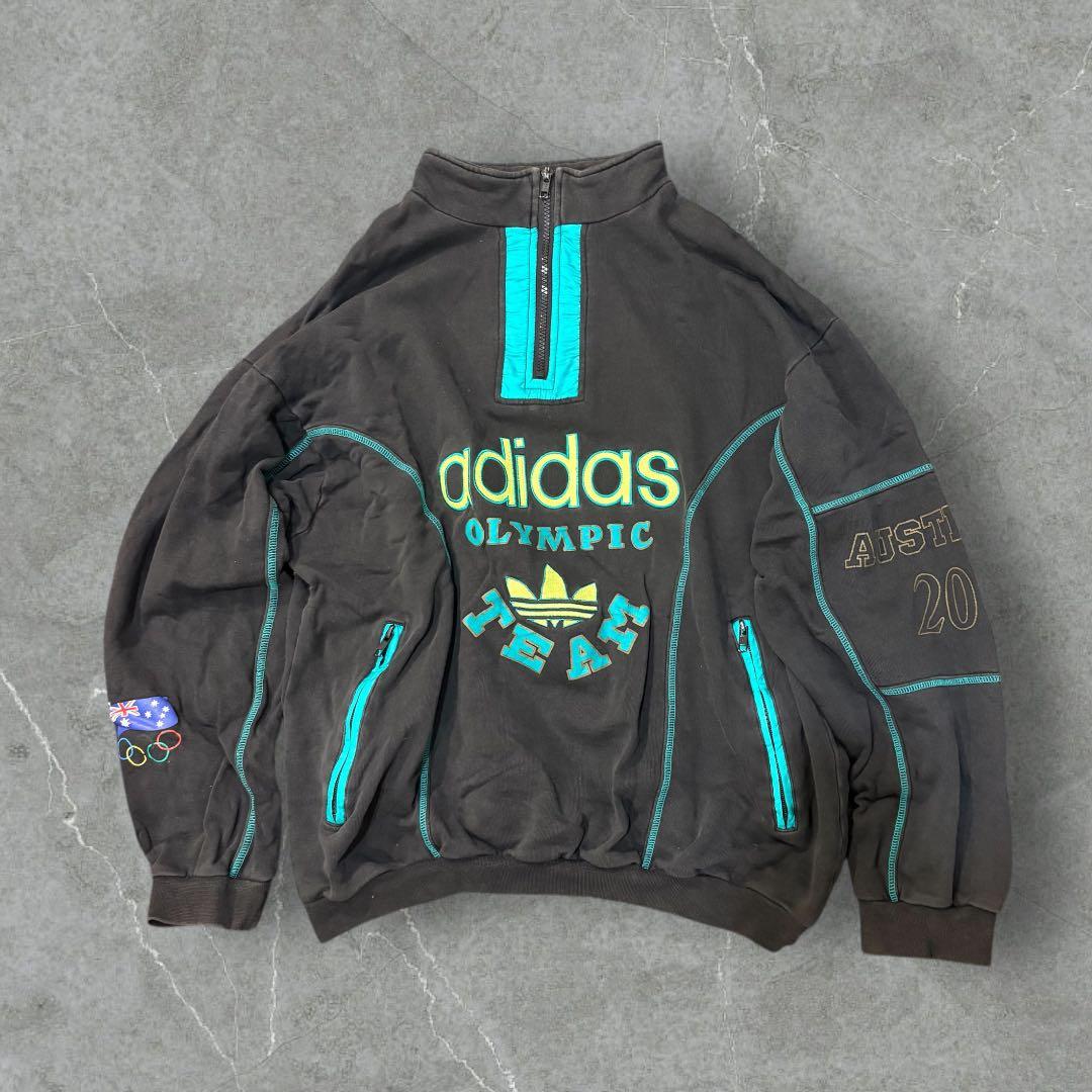 y*i様 adidas オリンピックデザイン ハーフジップトレーナー Lサイズ【