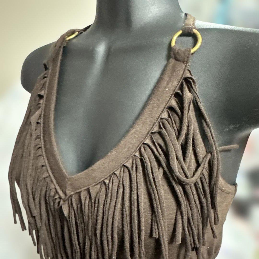 ギャル系　d.i.a フリンジキャミソール