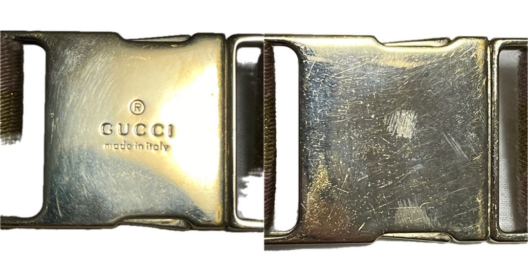 GUCCI GGキャンバス ウエストバッグ ボディバッグ ベージュ ゴールド