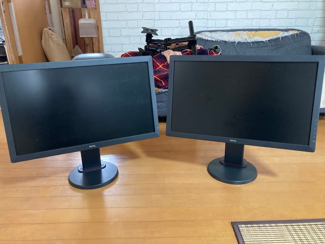 BenQ GL2450 LCDモニター 2台セット、アームセット