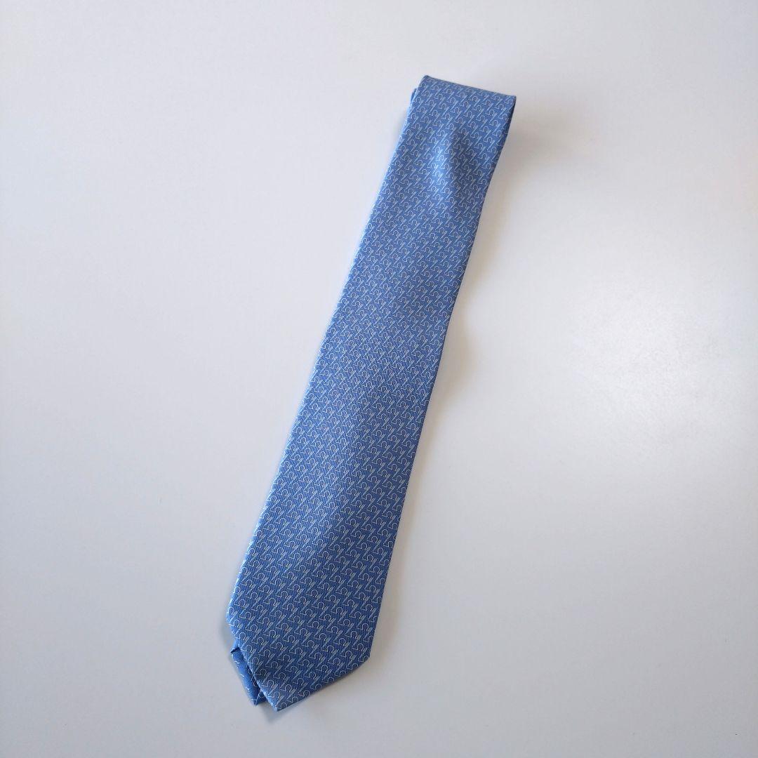 FERRAGAMO ネクタイ ブルー