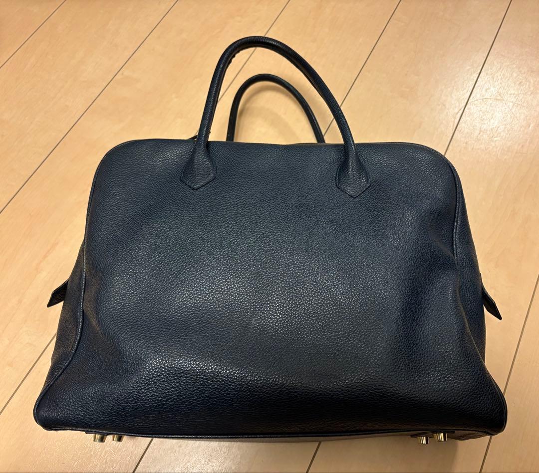 Cisei ブリーフケース901 ネイビー シボレザー イタリア製