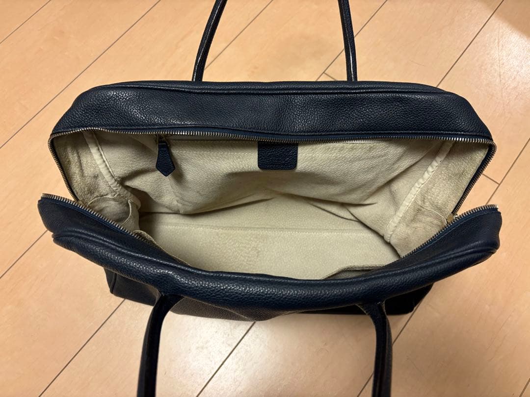 Cisei ブリーフケース901 ネイビー シボレザー イタリア製