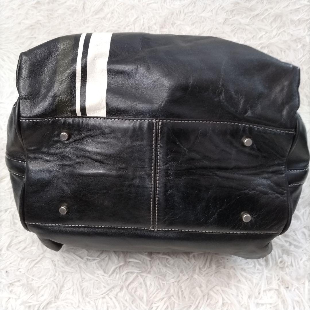 美品　aniary アニアリ トートバッグ　レザー　ライン　PC可 A4サイズ