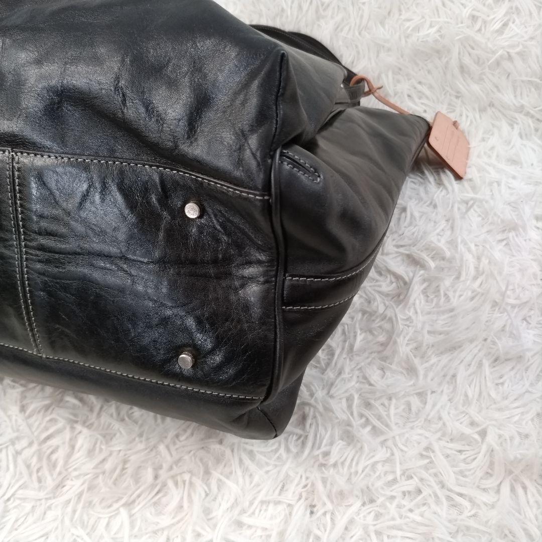 美品　aniary アニアリ トートバッグ　レザー　ライン　PC可 A4サイズ