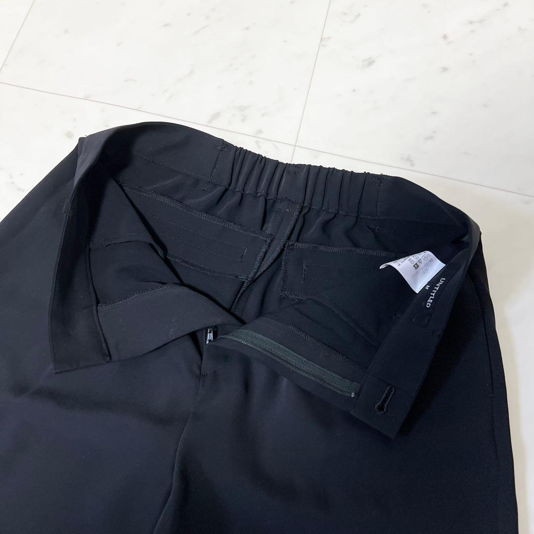 PLST×UNTITLED パンツスーツセットアップ ノーカラー ブラック L