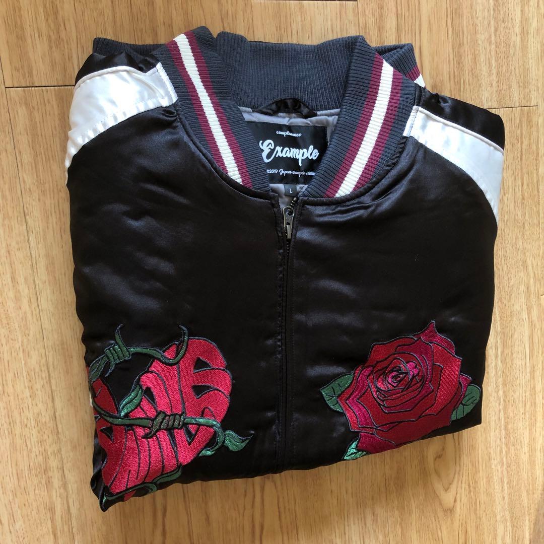 定価42,900円【値下げ可】EXAMPLE薔薇刺繍スタジャンL