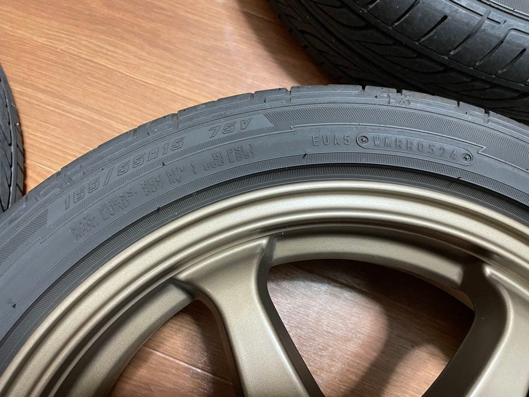 15インチ 5J PCD100オフセット45 4穴 レアマイスター風　TE37風