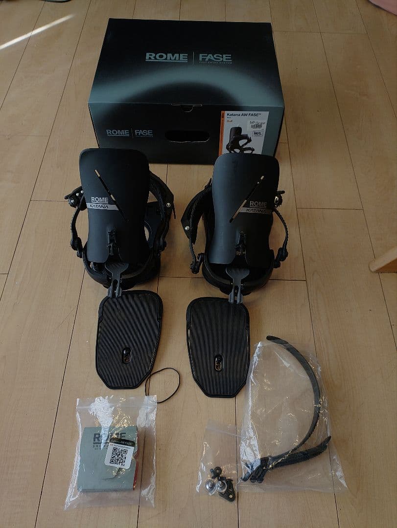 ROME KATANA & FASE スノーボードビンディングセット