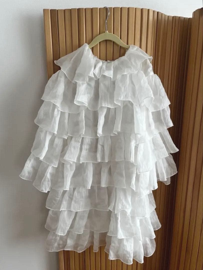 【新品】carolinebosmans 白 ホワイト ワンピース 10y 発表会