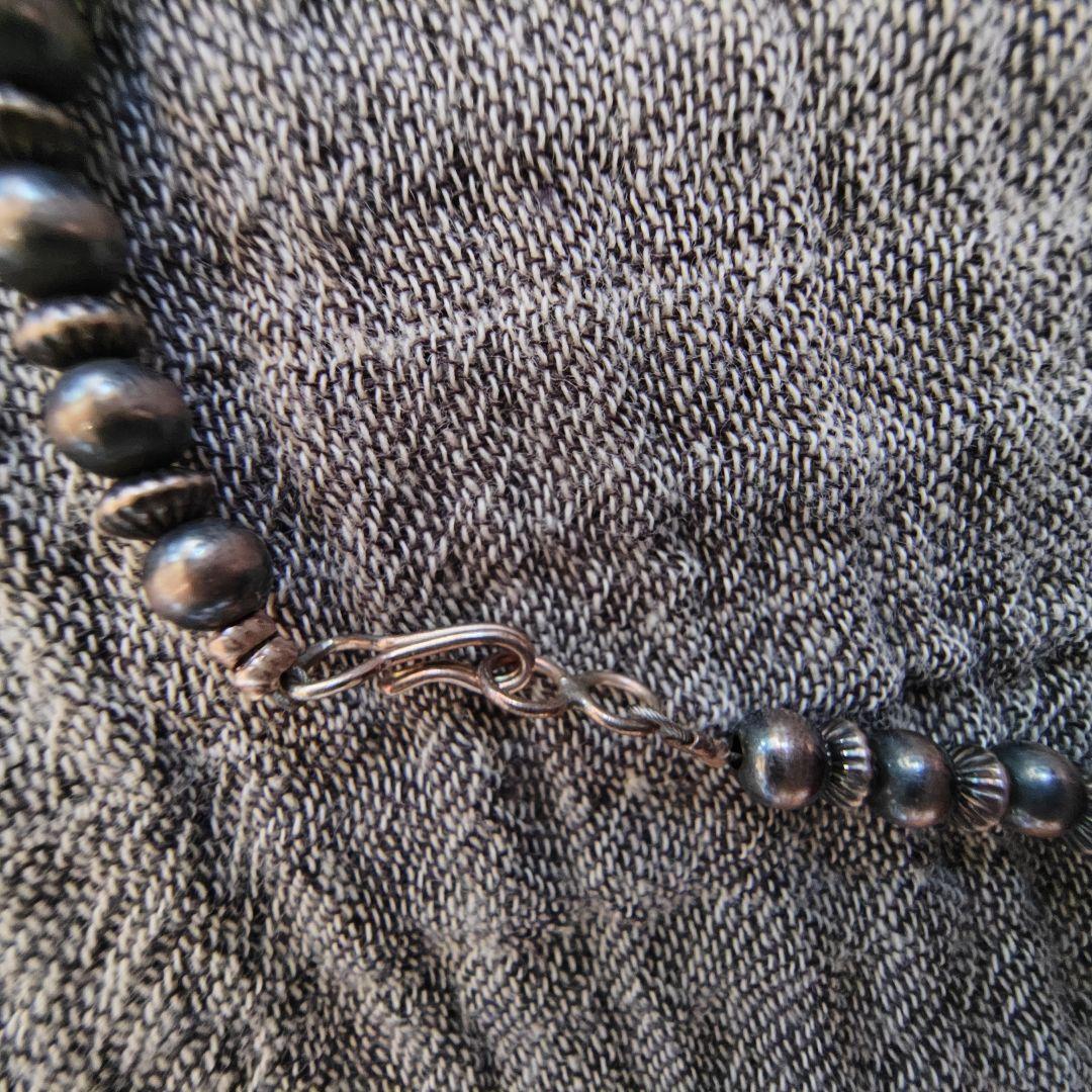 メル【入手困難】45cm ナバホ族 シルバーネックレス 燻し