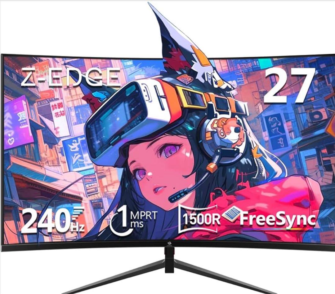 Z-EDGE 27インチ湾曲モニターネジ欠品アリス・スコット