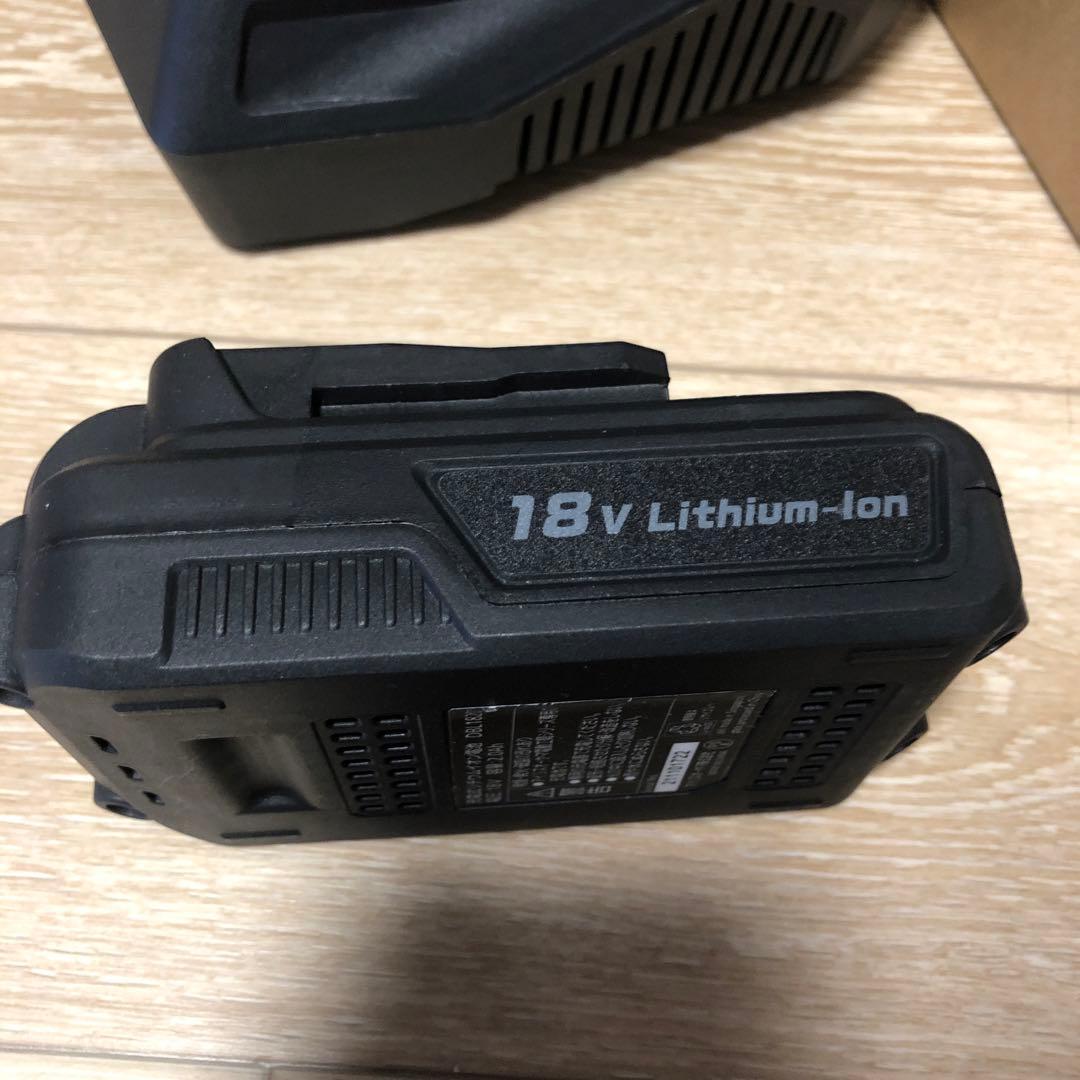 新品！アイリスオーヤマ　18vリチウムイオンバッテリー&充電器