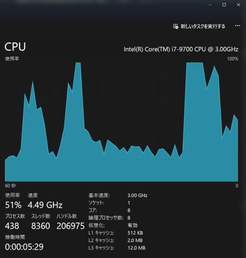 Intel Core i7-9700 / RTX 2060 デスクトップ(HP)