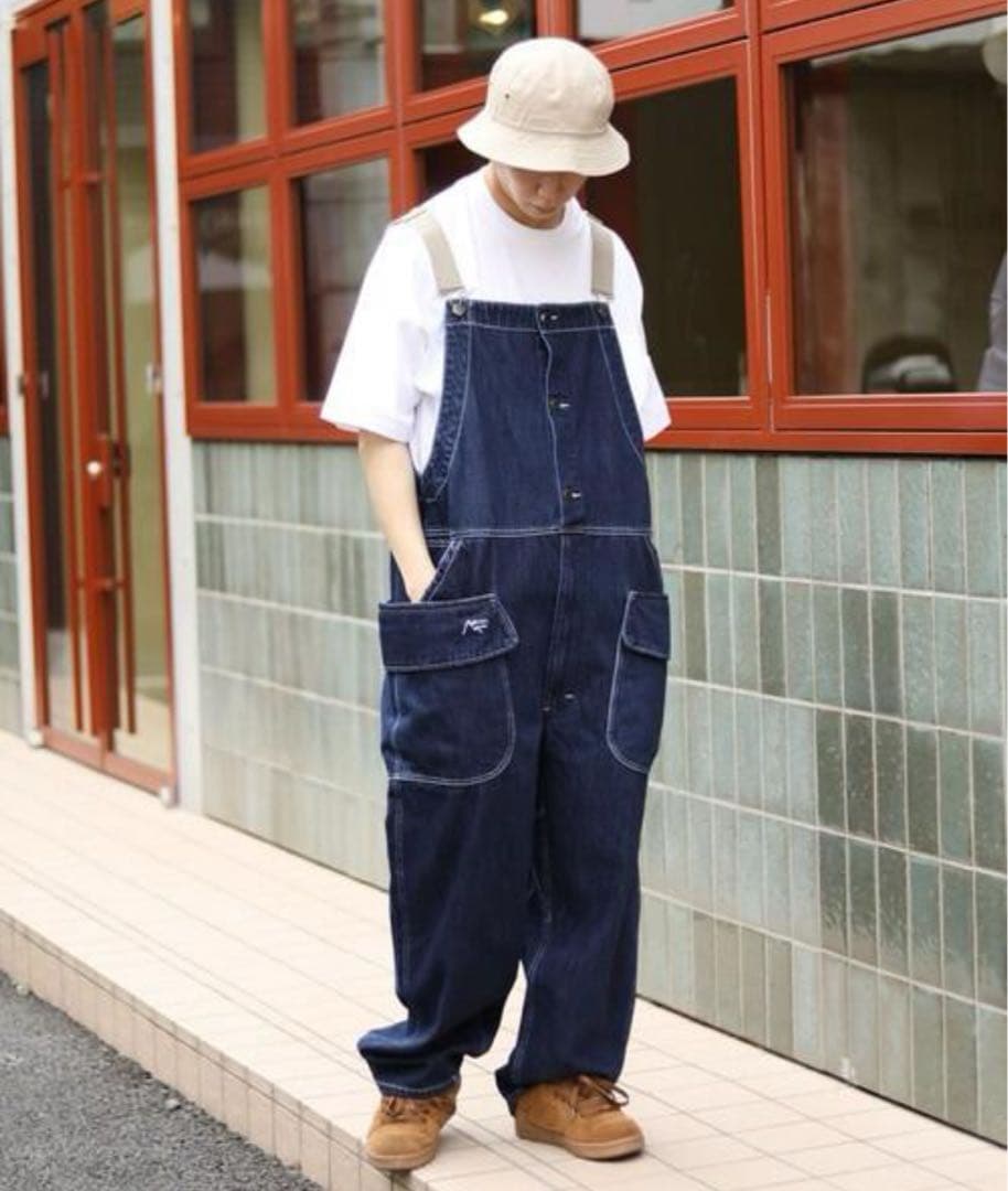 フリークスストア マウンテンマニア ワイドシルエット デニム オーバーオール