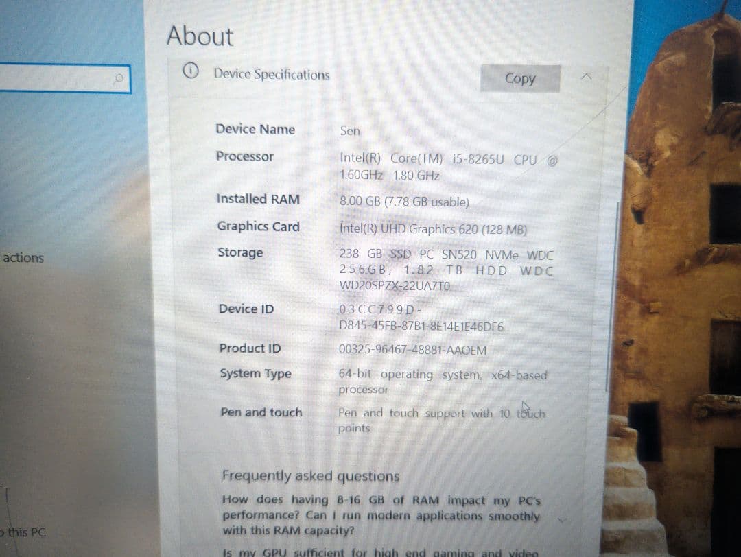 Dell 2-in-1 i5 8世代 Inspiron NVME SSD【難有】