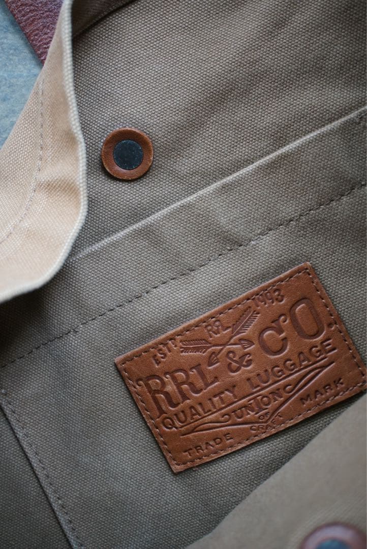 RRL 犬 キャンバス レザー トートバッグ ラルフローレン ビンテージ