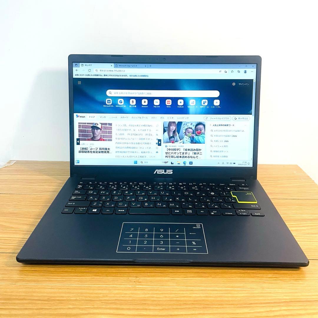 2022モデル薄型ASUSノートパソコンSSDwin11オフィスカメラ