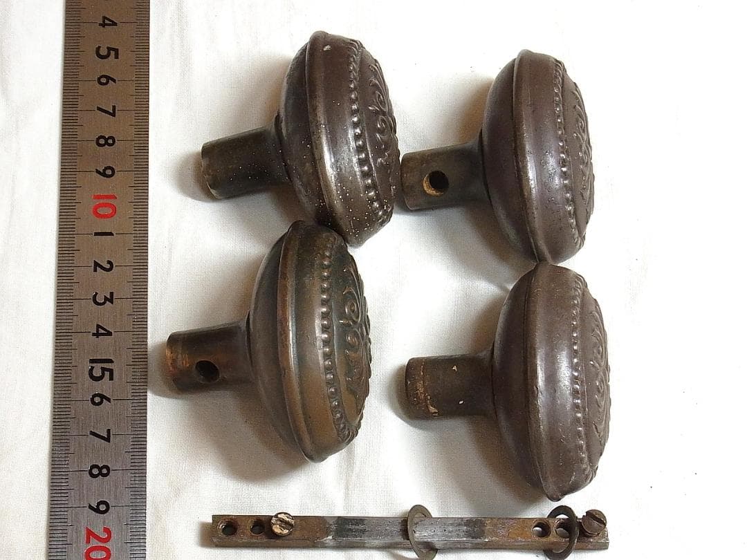 アンティーク １９３０年代 ドアノブ 4個 アメリカ製 ヴィクトリアン USA